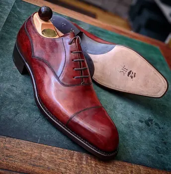 

Men's Shoes Fashionable Pu Leather Lace-up Boots Handmade Casual Formal Stylish Autumnchelsea Boots Zapatos De Hombre HA400