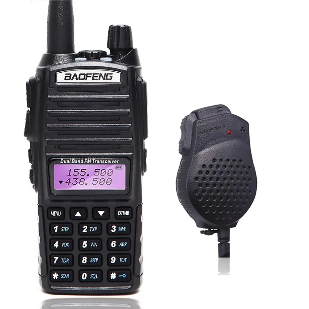 BaoFeng UV-82T трехдиапазонная рация 136-174 МГц/220-260 МГц/400-520 МГц amatuer двухсторонняя портативная ветка для радиостанции UV-82-, uv82 - Цвет: add speaker