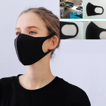 

10 PCS anti-Pollution Mask Anti Air Dust Smoke Pollution face Mask with Adjustable Straps and Washable Respirator black Mask