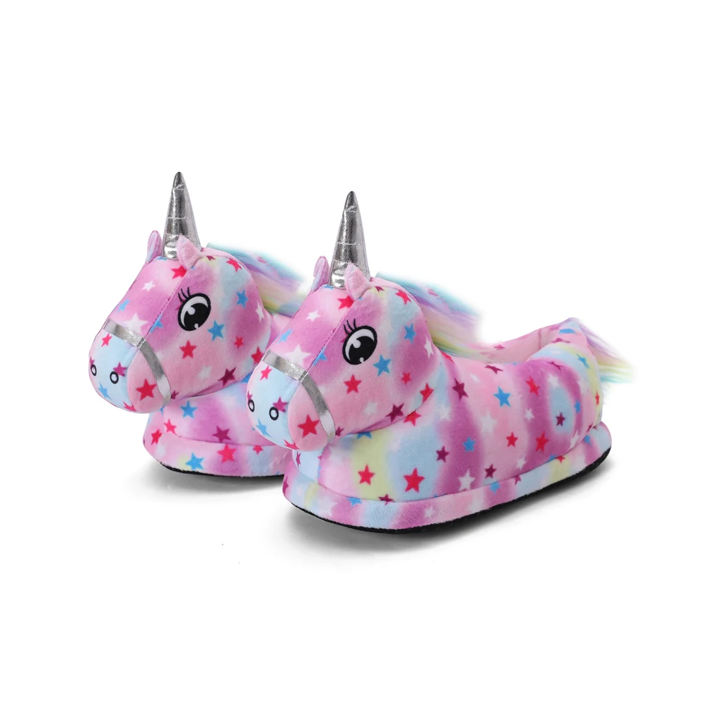 Unicorn Shoes Baby Slippers Infantil Kids Pantufa Rainbow Star