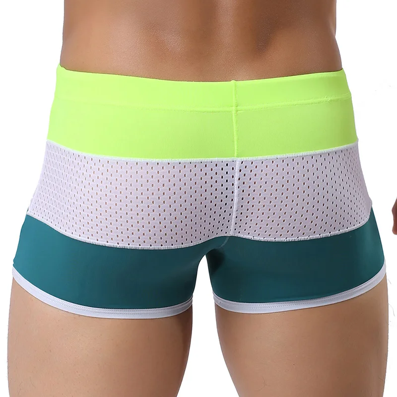 Men  Beach Shorts Mesh Breathable Board Shorts Surfing Water Short Pants Patchwork Swimsuit 3