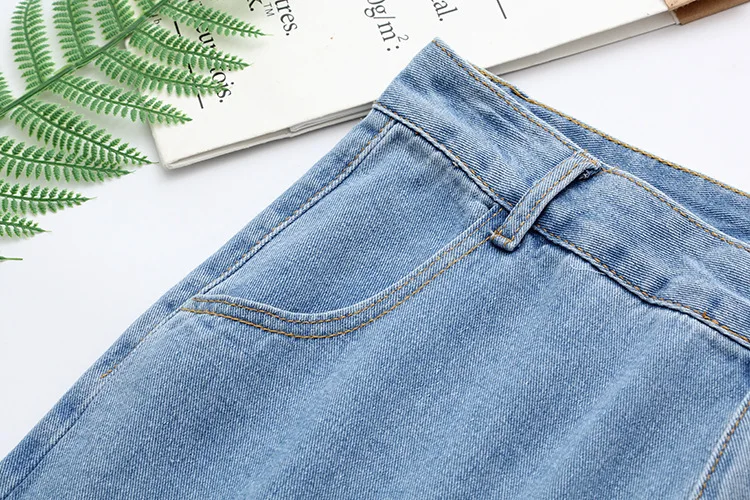 Blvyisla 4XL свободные синие джинсы шикарные Ретро стиль длинные брюки женские большие размеры джинсы бойфренды