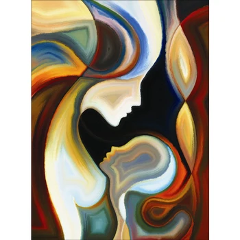 

DIY Sticker Picture Diamond Wall Painting 5D Abstract Full Round Drill Mother & Baby Home Decor Embroidery Cross Stitch Beadwork