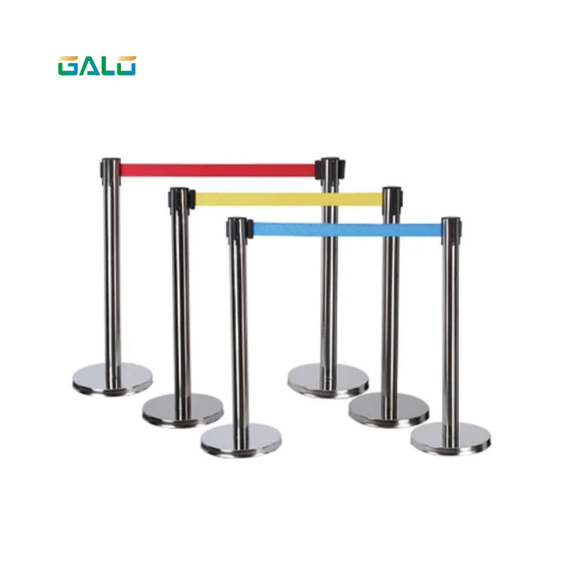 

Movable isolation belt with stainless steel fence/safety cordon/ 2 m long with telescopic column with barrier