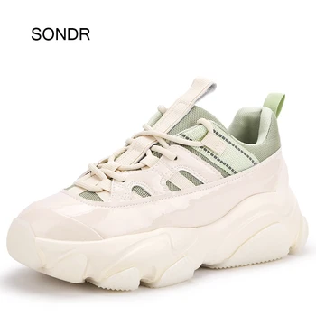 

2020 Spring Casual White Shoes Women Platform Sneakers Fashion Brand Ladies Chunky footware Female zapatos de mujer Breathable