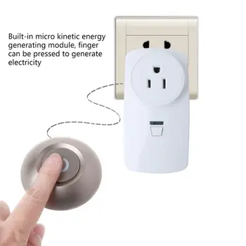 

RF 433MHZ Wireless Switch Remote Control Wall Light Switch Self Powered Wall Socket Transmitter with Round Stickers