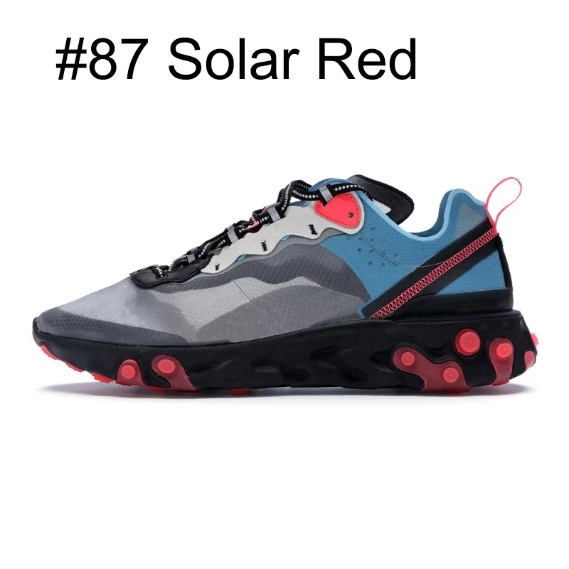 react element 87 55 Кроссовки для мужчин и женщин, антрацит, светильник, кость, тройной, черный, белый, красный, ORBIT, кроссовки, спортивные кроссовки, обувь