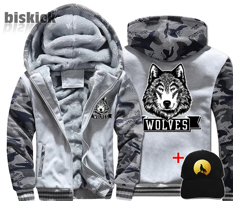 Wolf Veste loup regard одежда для мужчин wo men wolf dream плотное пальто куртка зимняя теплая Толстовка Топ толстовки - Цвет: Style 22 Asian size