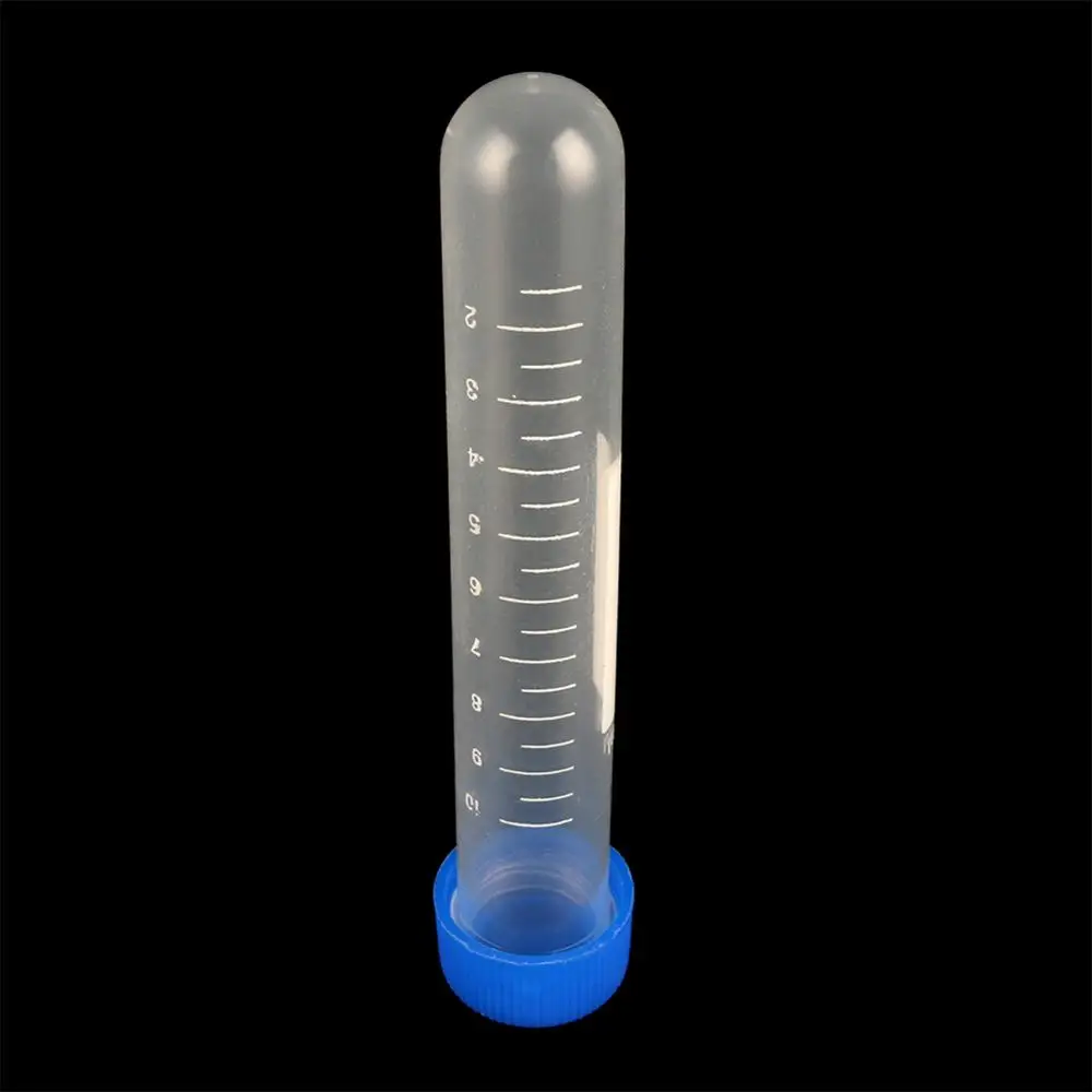 5 Pcs 10ml Plastic Screw Cap Round Bottom Centrifuge Tube Free-standing Centrifugal Tube Laboratory Analysis Vial Container