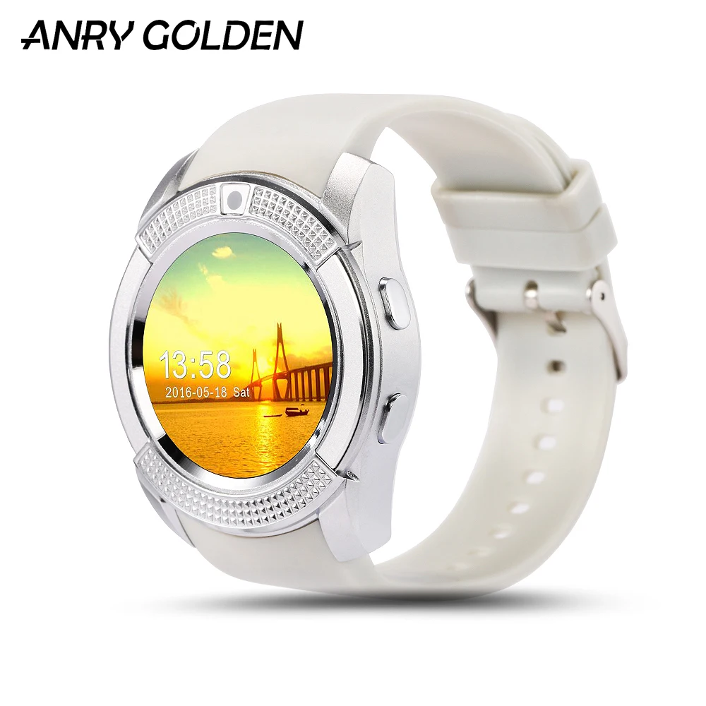 V8 Sports Smartwatch Bluetooth with Camera Message Push Touch Screen Pedometer Sedentary Reminder Sleep Monitor Notification | Электроника