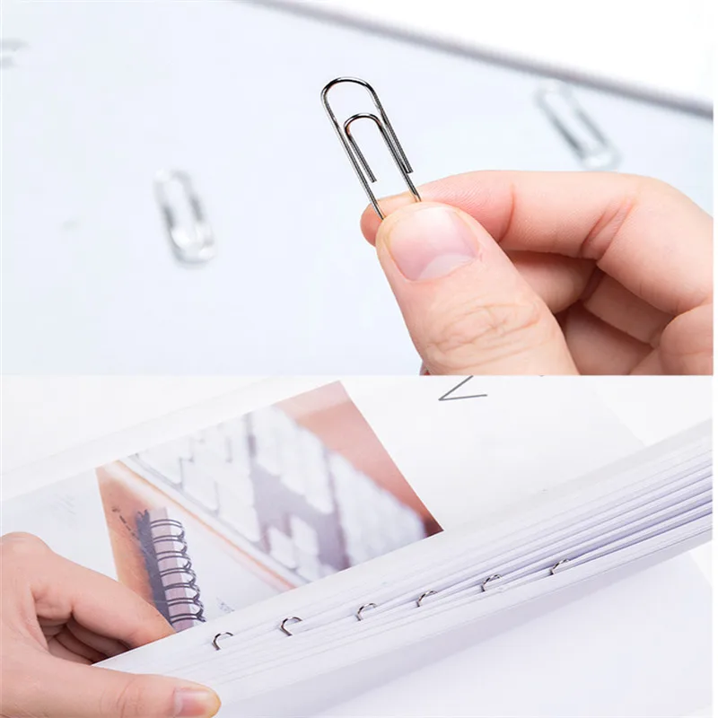 Paper Clips Golden Notebook Bookmark binder Paperclips Accessories Paper Clips Binding Office Stationary Supplies