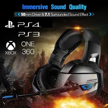

Professional PC Gaming Headset Wired Stereo Gaming Headphone with Mic 3.5mm LED Light Noise-Canceling For PS4 Computer Laptop
