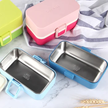 

Stainless Steel Thermal Lunch Box Children's Bowl Leakproof Bento Box Baby Dinnerware Portable Insulated Food Container