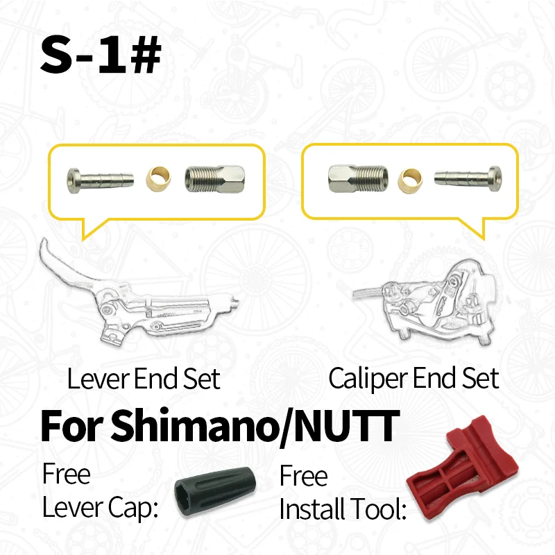Fahrrad Hydraulische Scheibenbremse mit Nadel Olive&Banjo Set für SHIMANO SLX XT