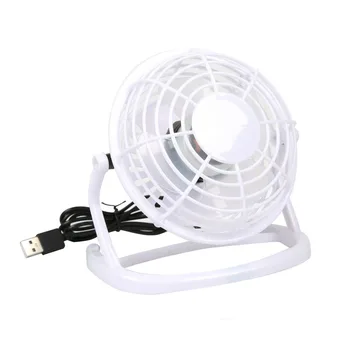 

New White USB Small Electric Fan Desk Table Cooling Fan Adjustable Tilt Stand Household Merchandises Electric Fan