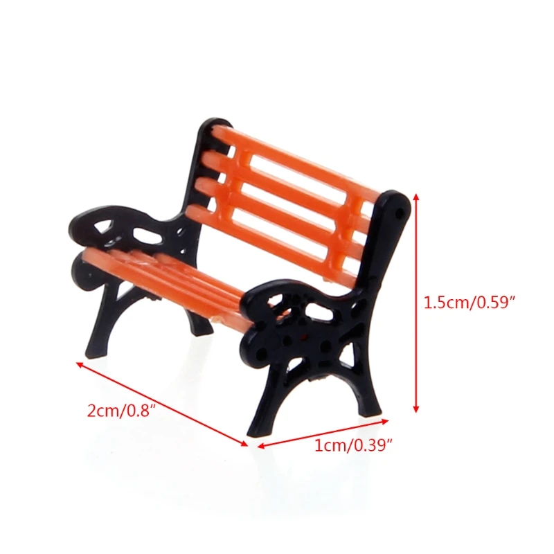 10 шт. 1:100 уличные сиденья скамейка модель стула поезд платформа макет Settee HO Scale K4UE