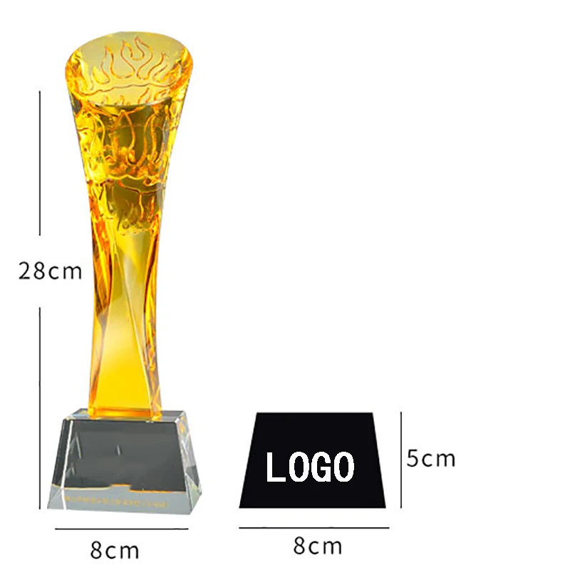 

Custom Crystal Trophy Creative High-end New Trophy Custom Production Competition Awards Outstanding Employee Crystal