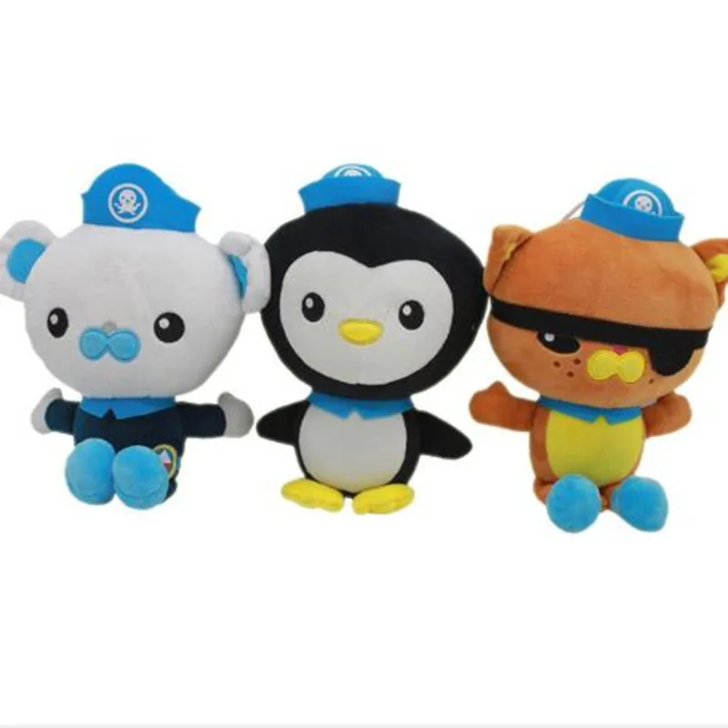 3 шт./лот Octonauts плюшевые игрушки, забавные 25 см аниме песо Kwazii капитан Barnacles мягкие плюшевые игрушки-животные игрушки для детей