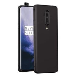 Ultra - Thin Matte Non - Slip TPU Silicone Case with Full Coverage - OnePlus 7T Pro (Black)