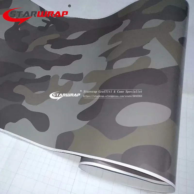 Starwrap армейские камуфляжные печатные с матовой отделкой скутер мотоцикл оберточная виниловый лист в рулоне