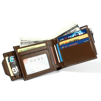 

New men's wallet short section vertical section large-capacity multi-card men's wallet business casual multi-function card bag