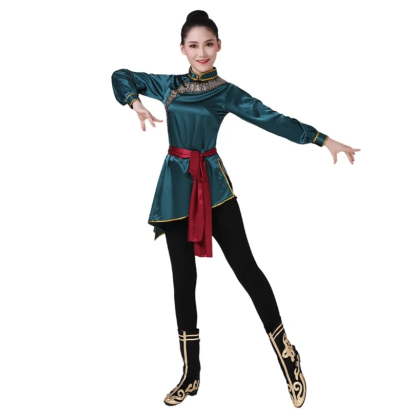 Mongolian Stage Dance Wear National Dance Of China Mongolian Clothing Costume Ethnic Chinese Folk Outfits 12654