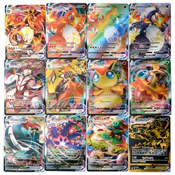 Cartes Pokemon espagnoles brillantes, étiquette de jeu équipe GX V MAX, Carte de combat, cartes de commerce, jouet pour enfants, cadeau de noël, 55 à 300 pièces 