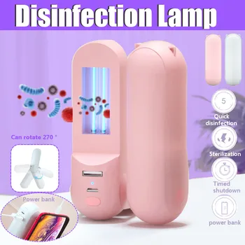 

Portable UV Light Sanitizer Wand Ultraviolet Disinfection Lamp USB Charging UVC Sterilizer Light Can Use as Power Bank