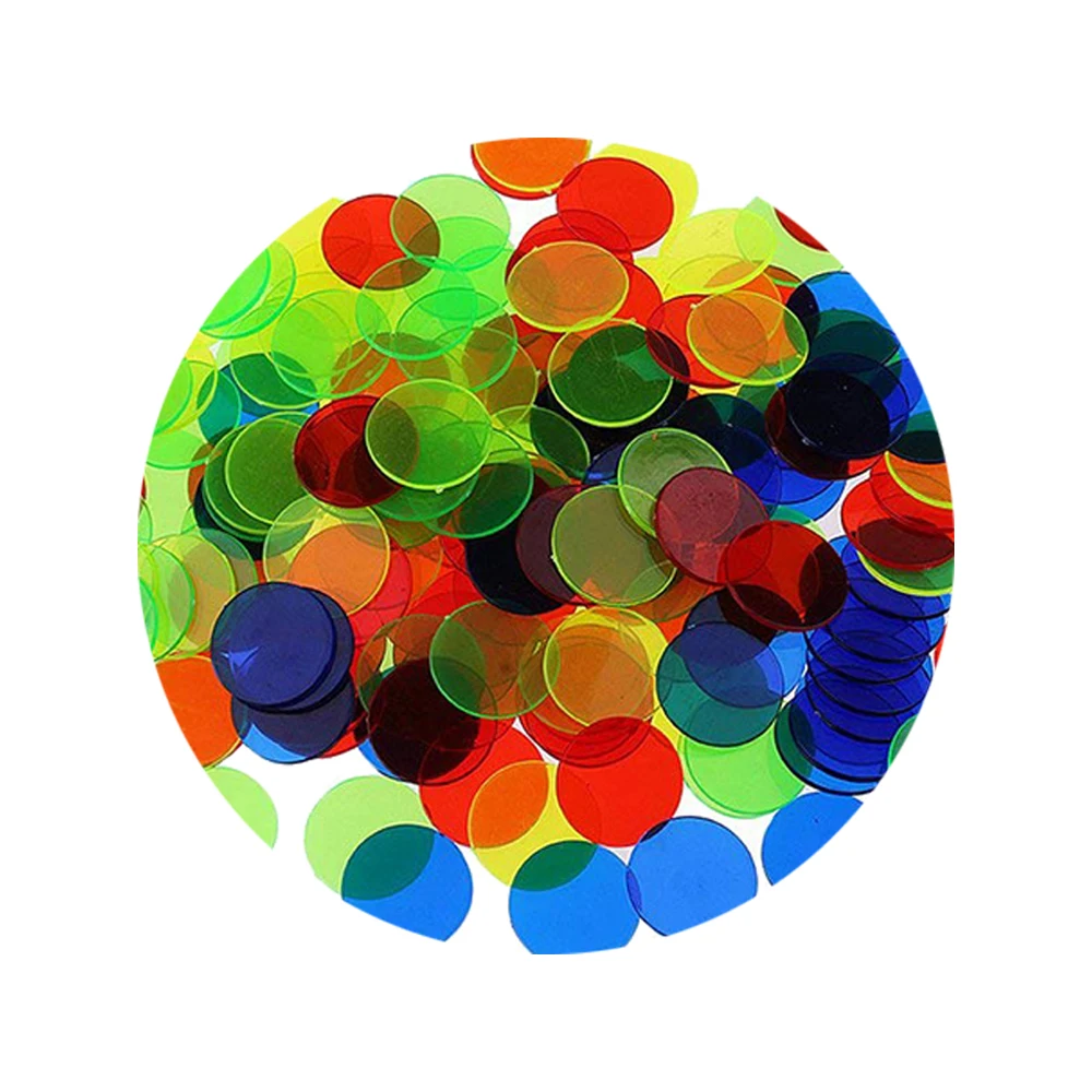 100 шт. 19 мм прозрачный подсчет фишек бинго Цветной пластиковые задники для