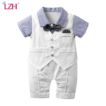 

Infant Clothing 2019 Summer Gentleman Baby Rompers For Baby Boys Jumpsuit Kids Costume Outfits Newborn Baby Clothes 0-2 Year