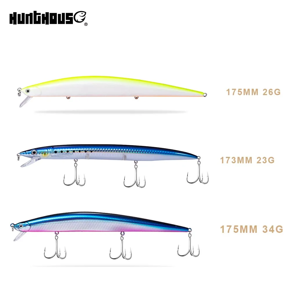 Hunthouse Sandeel гольян приманки карандаш Рыбалка bonito рыбацкий длинный Литой topwater pesca