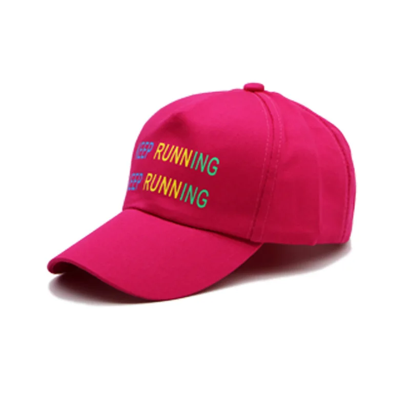 

Spring and Summer New Candy-Colored Keep Running Lettered Embroidered Baseball Cap