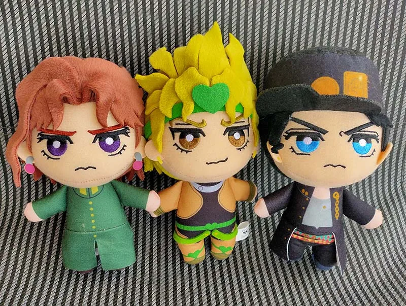 NEW JAPAN Jojoss Bizarre Adventure Tomoni Plush Doll Jotaro Kujo Noriaki Kakyoin Dio Brando  set of 3 jojos bizarre adventure noriaki kakyoin stardust crusaders dio brando plush toy