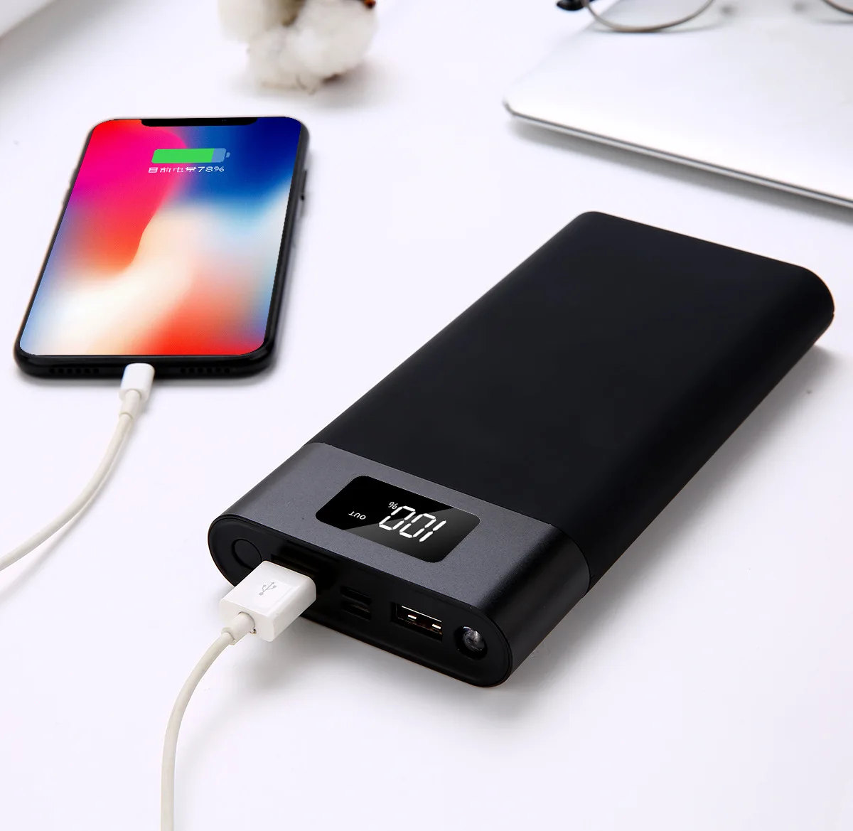 20000 мАч Внешний аккумулятор внешний аккумулятор 2 USB светодиодный внешний аккумулятор портативное зарядное устройство для мобильного телефона для Xiaomi Mi iphone 7 8 XR 11