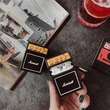 

Case For Airpods Pro 1/2 Wireless Bluetooth Earphone Classic audio marshall sound Silicone soft case For Apple Airpods Cover