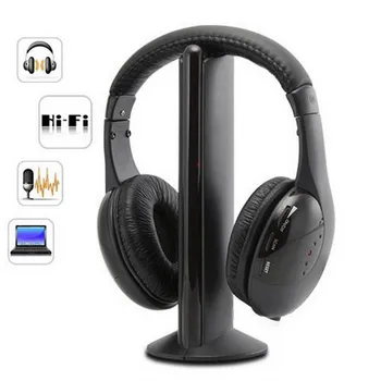 

2020 New for PC TV DVD CD MP3 MP4 Wireless Headphone Arrival 5 in 1 Sport Headset Wireless Headphone Cordless RF Mic#G1