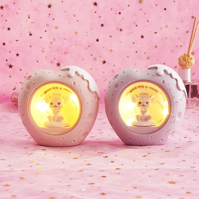 

Hug Mouse Star Light Cute Night Light Creative Gift School Gift Children Birthday Gift anime decor bedroom decor cute lamp