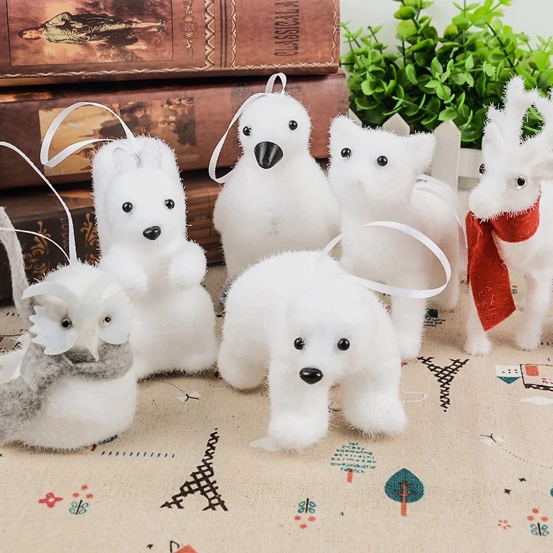 

Foam Christmas Tree Ornaments White Bear Reindeer Xmas Toys New Year Gift Home Decoration