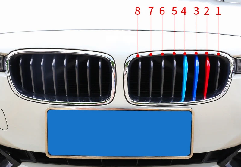 Автомобильный Стайлинг для BMW X3 x4 f25 f26 g01 g02 аксессуары Передняя решетка для M Sport Stripes крышка решетки крышка рамка наклейки для авто