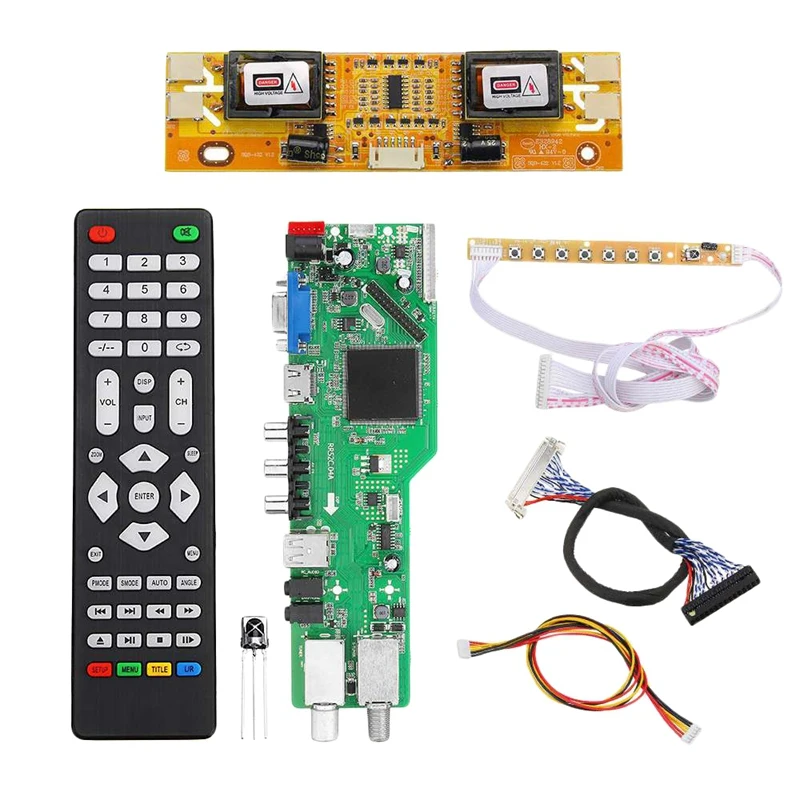 

5 OSD Game RR52C.04A Support Digital Signal DVB-S2 DVB-C DVB-T2/T ATV Universal LCD Driver Board USB Play Media 30Pin 6 Bit