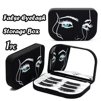 

Acrylic Cute Bow False Eyelash Storage Box Makeup Cosmetic Mirror Case Organizer Beauty Container Plastic Storage Box New