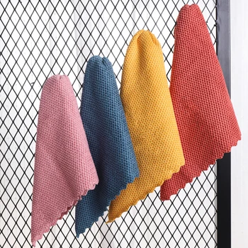 

Premium Dish Cloths, Super Absorbent Kitchen Towels Dishcloths Nonstick Oil Fast Drying Washcloths Random Colors