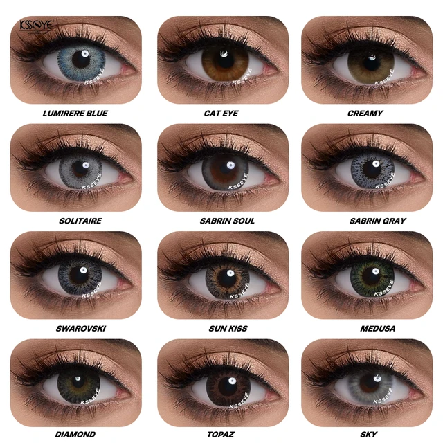 3 Tone Colored Contacts for Eyes Color Contact Lenses Brown Contact Lens  Beauty Pupilentes Cosmetic Eye Contacts Lens - AliExpress