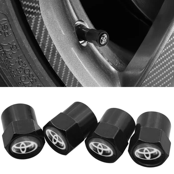

4 pieces car wheel tire Valve plugs protective case for toyota corolla chr auris rav4 yaris avensis car sticker accessories