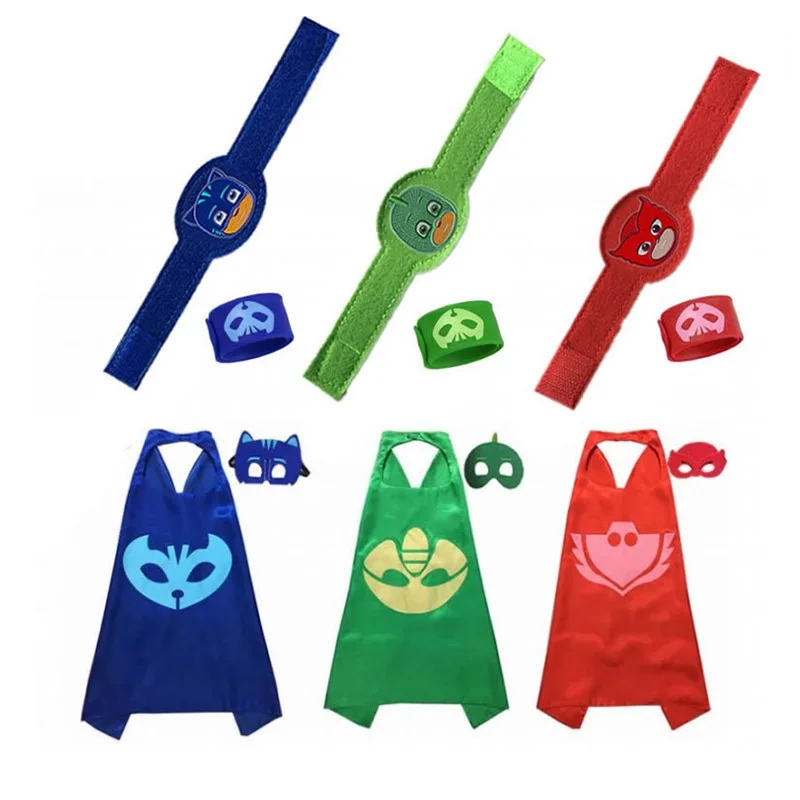 PJ Masks Juguete браслет плащ Pj маска костюмы Catboy Owlette Gekko фигурки на Хэллоуин косплей игрушки для детей подарок S70