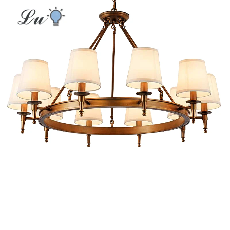 

LED Fabric Chandelier Lights E14 Living Room Bedroom Decor Indoor Lighting Lustre Chandeliers Restaurant Fixtures Hanging Lamps