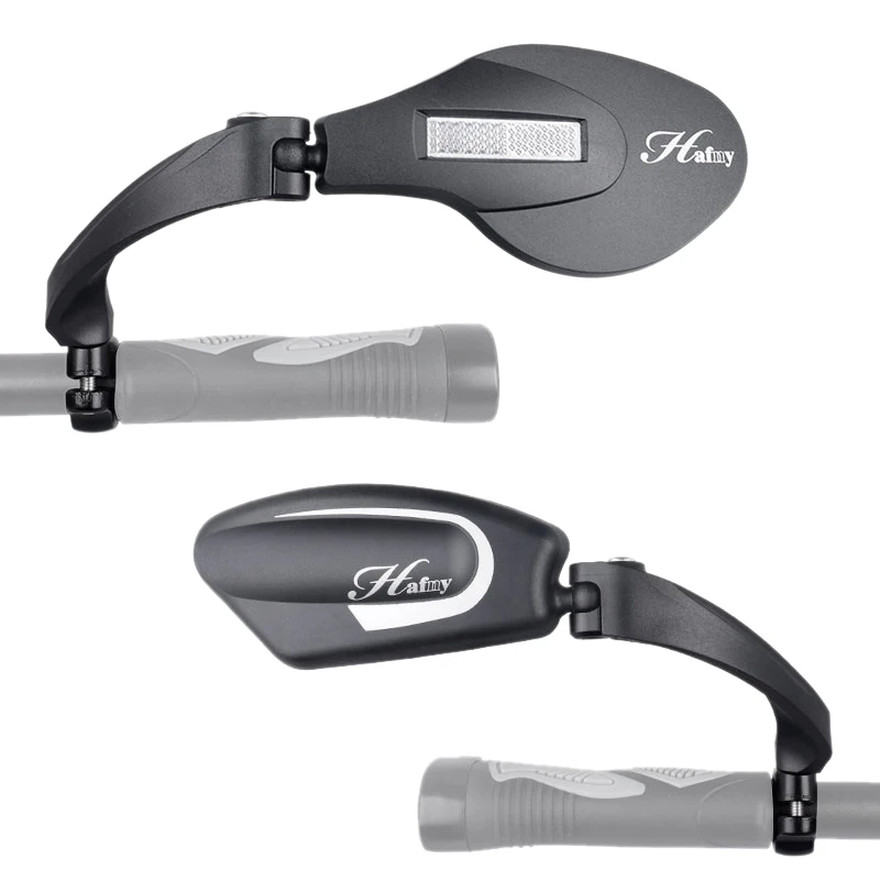 

2 Pcs Unbreakable Stainless Steel Lens 1Pc Bicycle Mirror Clear Wide Range Back Sight Reflector Angle Adjustable , Left with Rig
