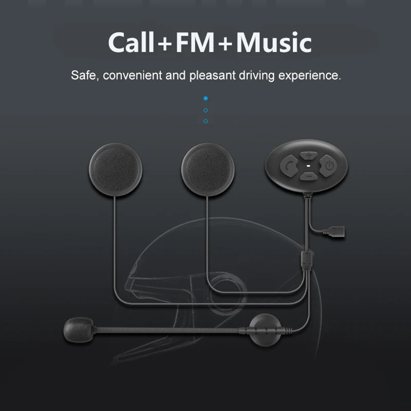 Wireless Bluetooth 5 0 Motorcycle Helmet Headset Intercom Audio Earphone Communication Systems For Motorbike Motor Headset