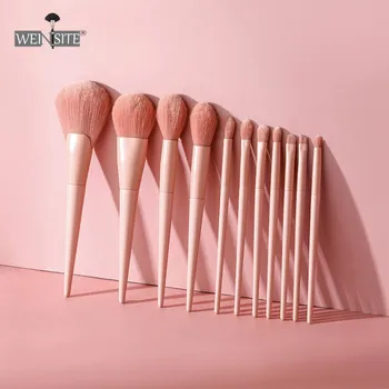 

11 PCS Wooden Foundation Cosmetic Eyebrow Eyeshadow Brush Makeup Brush Sets Tools Multifunctional Cosmetic Brush Make Up Tools