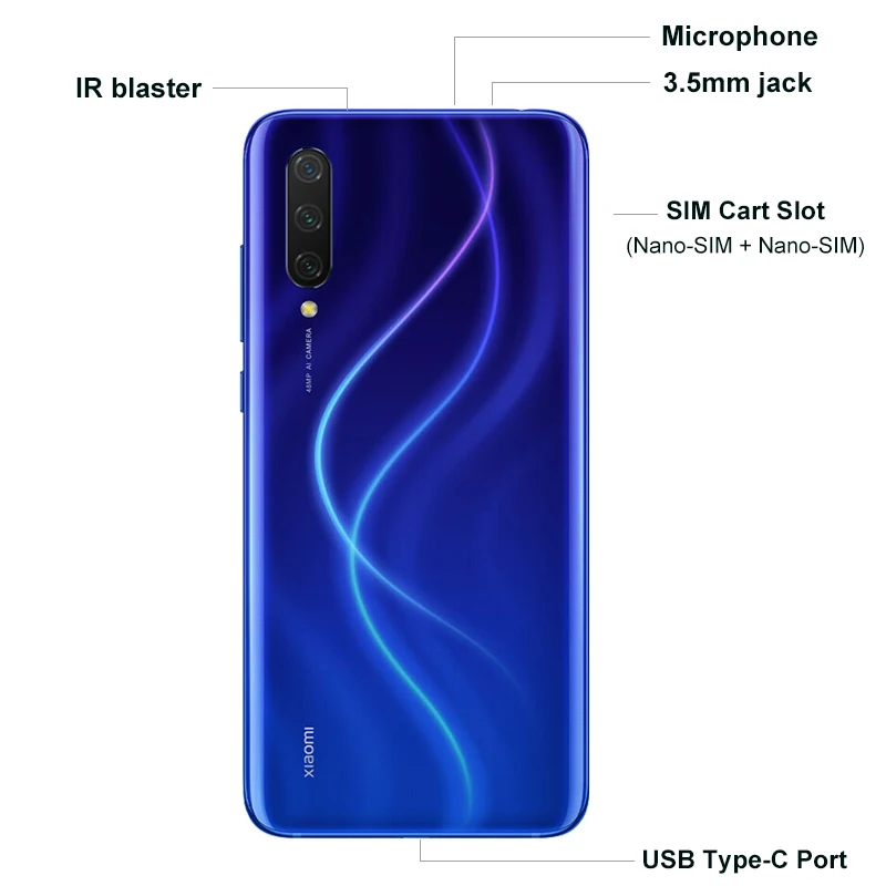 Глобальная версия Xiaomi Mi A3 4 Гб 128 ГБ Android One Восьмиядерный процессор Snapdragon 665 6,08" 48MP+ 32MP камера 4030 мАч смартфон